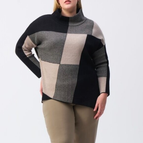 Joseph Ribkoff Color Block Asymmetrical Sweater - Picture 6 of 6
